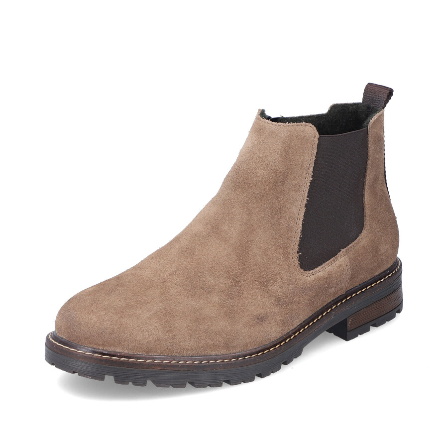 beige zip boots for men rieker 32051-64
