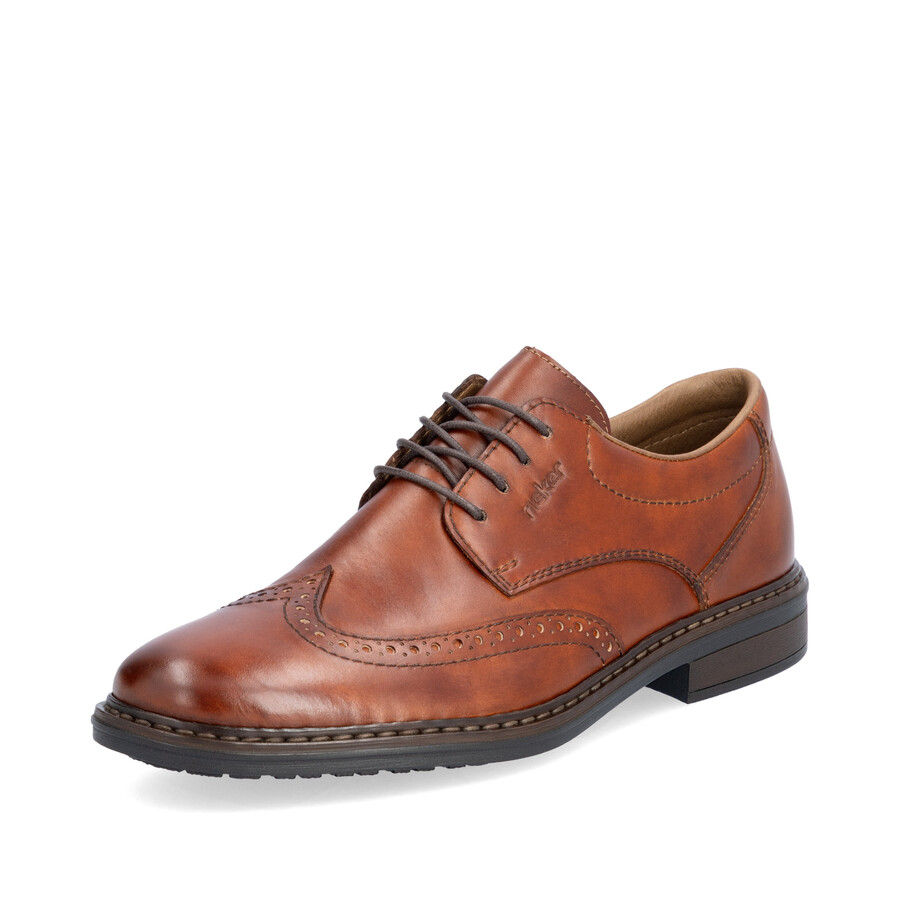 brown elasticated shoes for men rieker 17620-24