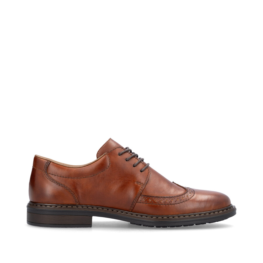 brown elasticated shoes for men rieker 17620-24