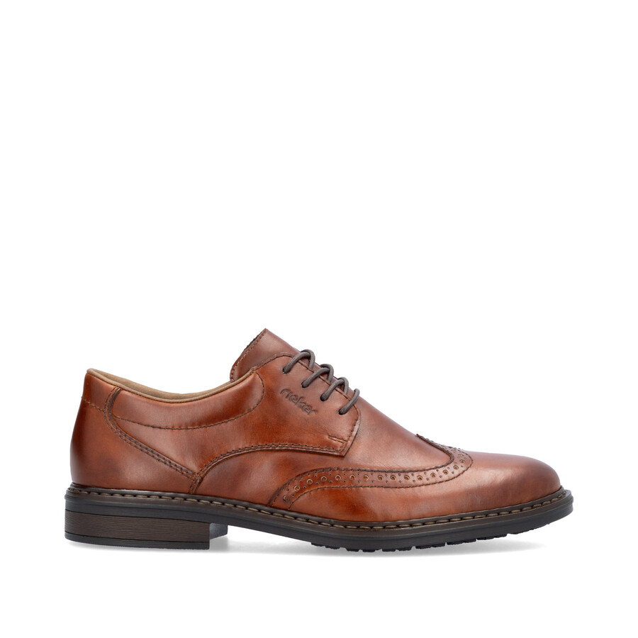 brown elasticated shoes for men rieker 17620-24