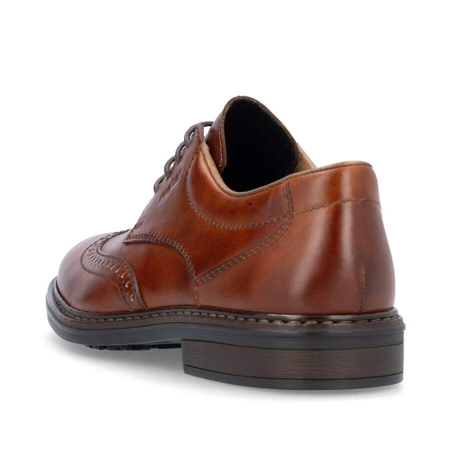 brown elasticated shoes for men rieker 17620-24
