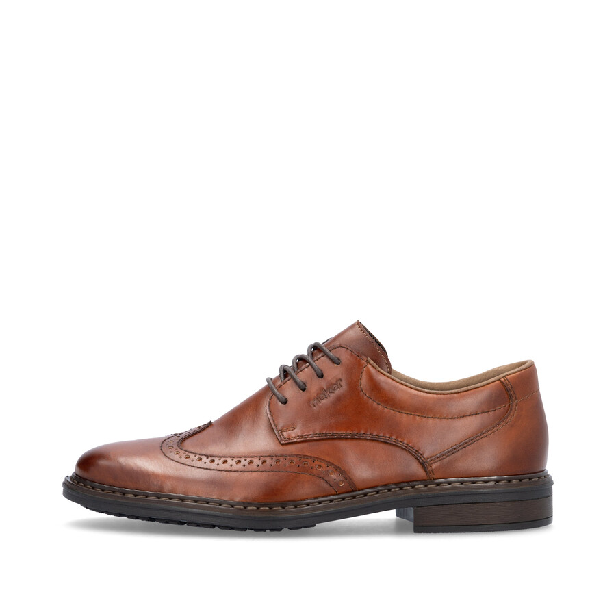 brown elasticated shoes for men rieker 17620-24