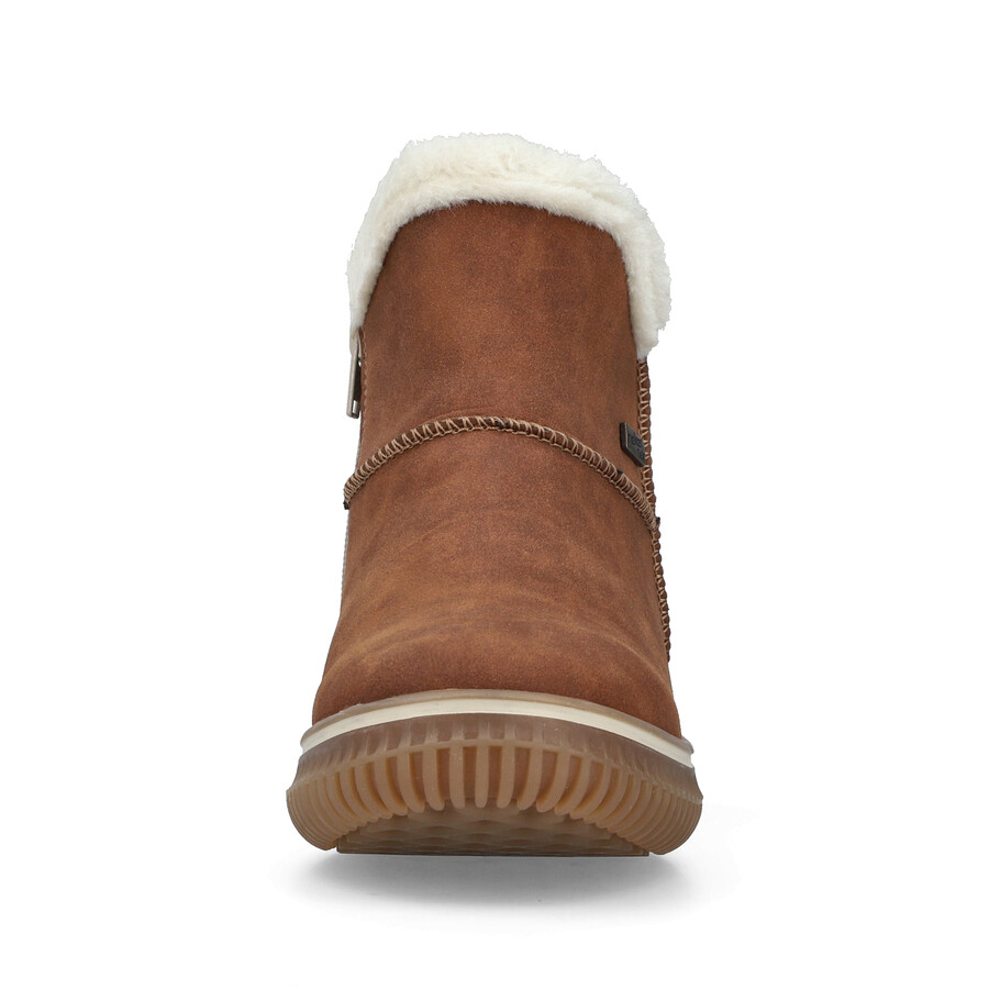 brown zip boots for women rieker 74260-25