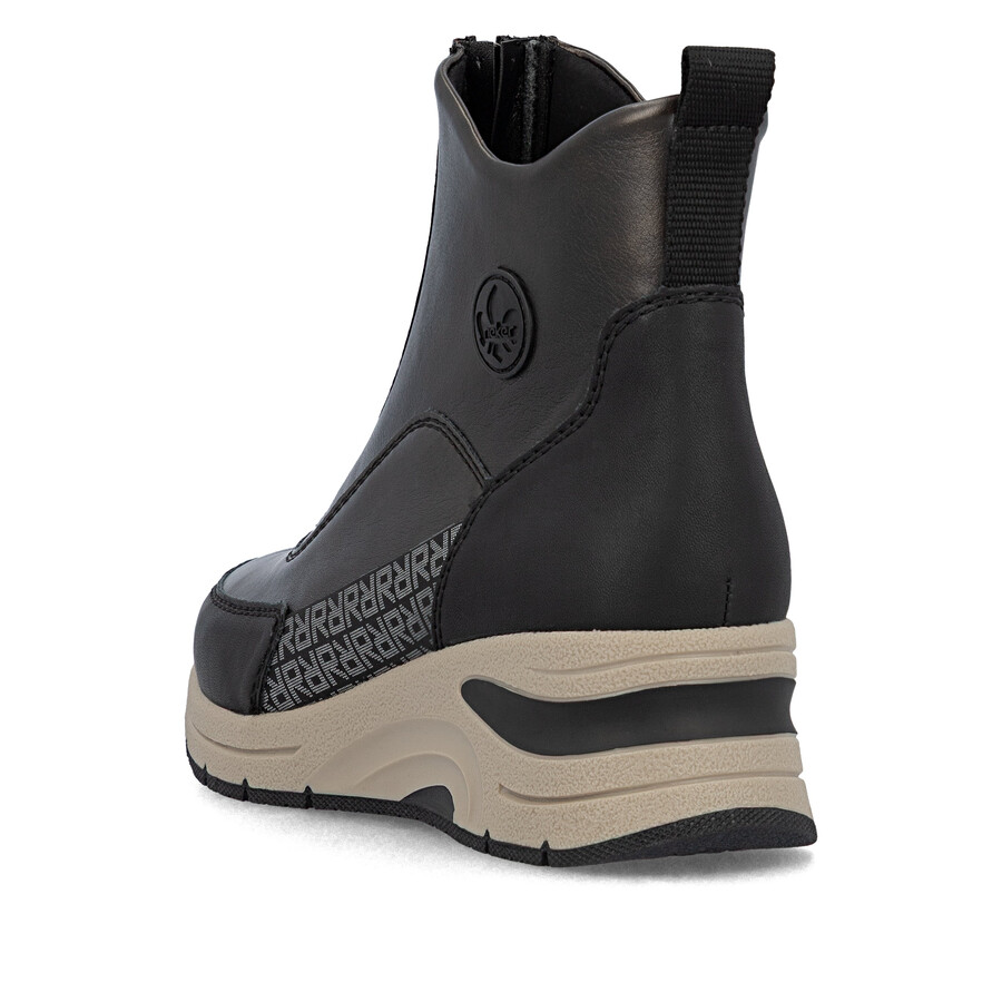 brown zip boots for women rieker n9381-60