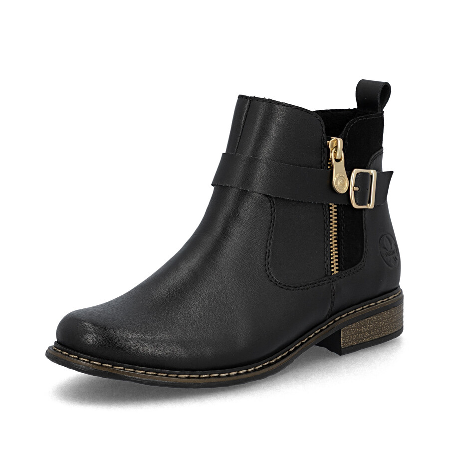 black zip boots for women rieker z4959-00