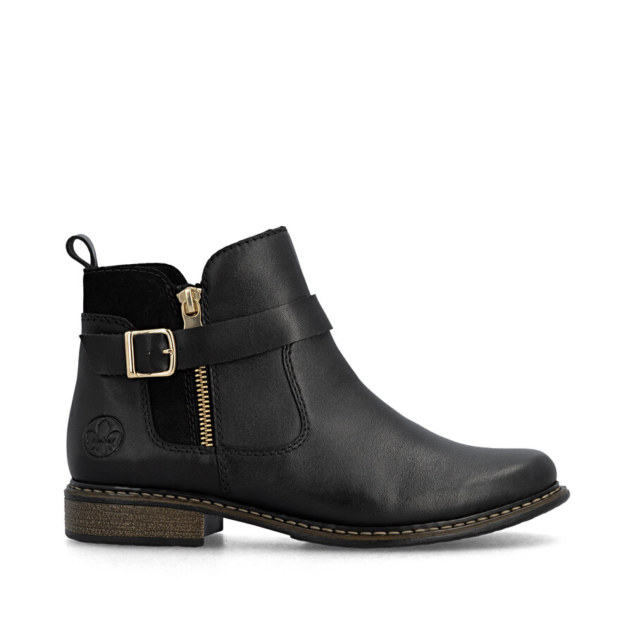 black zip boots for women rieker z4959-00