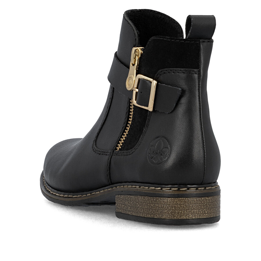 black zip boots for women rieker z4959-00