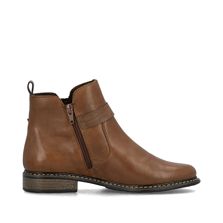 brown zip boots for women rieker z4959-22