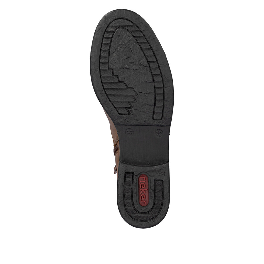 brown zip boots for women rieker z4959-22