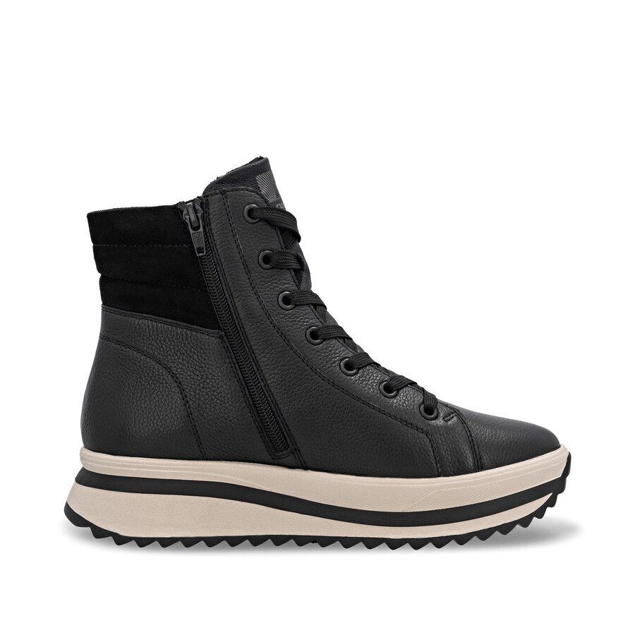 black zip boots for women rieker sport w3870-00