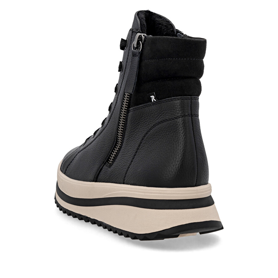 black zip boots for women rieker sport w3870-00