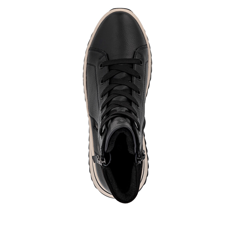 black zip boots for women rieker sport w3870-00