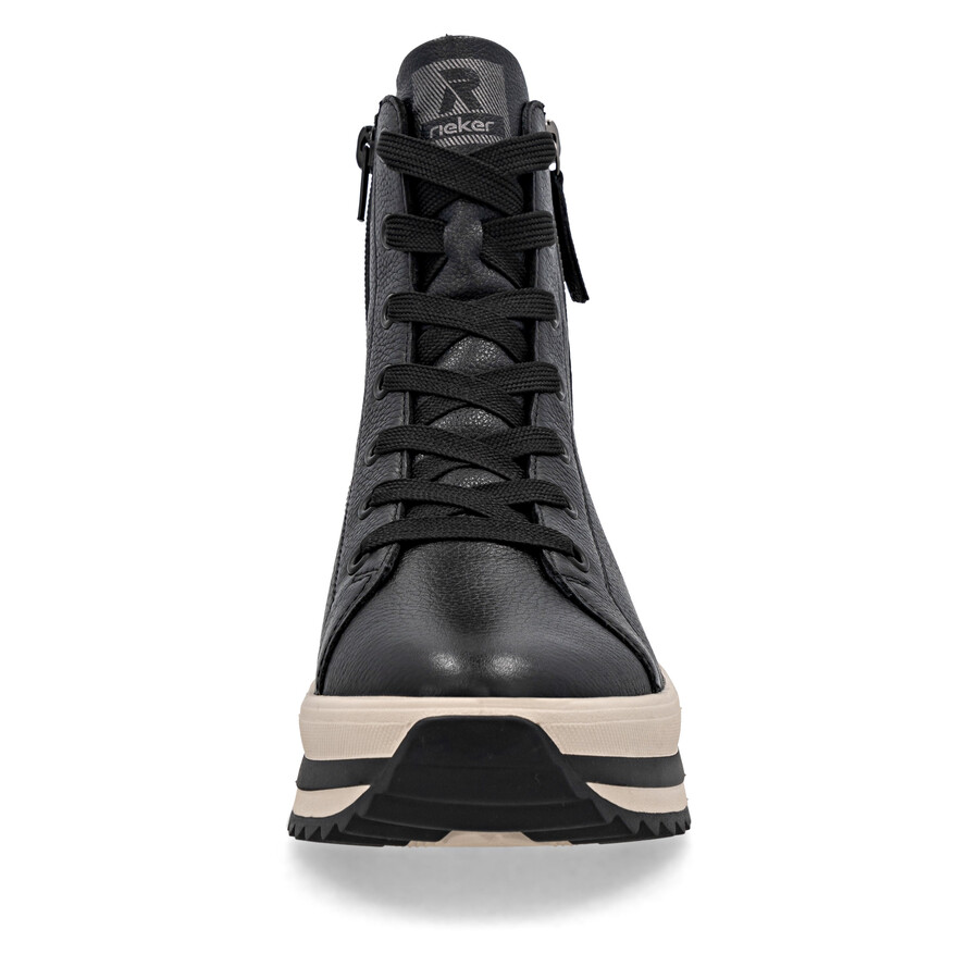 black zip boots for women rieker sport w3870-00